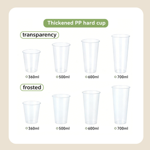 Gobelet à Boisson en Plastique Dur PP de 90 mm pour Thé au Lait Boba et Soda, Jetable, Capacité 500 ml 700 ml, Logo Personnalisé, Vente en Gros - Product Image 3