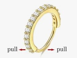 Calendo | Joyería de Piercing de moda ASTM F136 <span class=keywords><strong>Aro</strong></span> Clicker de segmento con bisagras de titanio Zirconia Cluster Pezón Pendiente Aros - Product Image 2