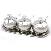Pot à épices en acier inoxydable avec couvercle métallique hermétique, compatible lave-vaisselle, pour le stockage du sel, du poivre et des épices sèches dans la cuisine