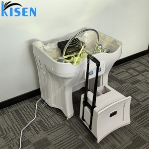 Kisen – Lit de lavage capillaire japonais le moins cher pour la famille, avec bac à shampoing, 2 réservoirs, roues et poignées - Product Image 5
