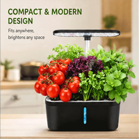 Système de culture hydroponique intelligent WiFi à 6 trous, avec éclairage LED automatique et circulation d'eau, pot de culture d'intérieur pour légumes et herbes