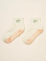 Chaussettes de yoga, pilates et fitness pour femmes, antidérapantes, respirantes, en tricot, avec logo personnalisé POPSOX Fruits, haute qualité.