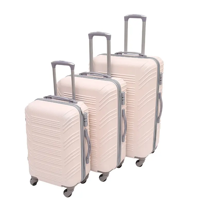 July 210D Spinner Wheel 3 Pieces Luggage Sets Large Capacity Luggage Travel Bags with Lock