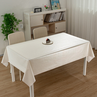 Nappe rectangulaire unie RNPT, motif coquillage nacré blanc, facile à nettoyer