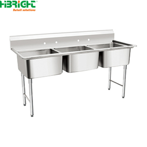 Évier simple en acier inoxydable de style américain pour table de lavage - Product Image 3