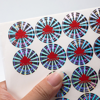 Étiquette adhésive anti-contrefaçon personnalisée unique, étiquette holographique imprimée au laser, imperméable, étiquettes d'emballage en PET, ordinateur, appareil photo