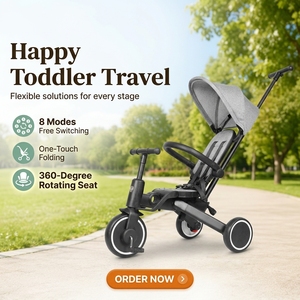Triciclos para Niños <span class=keywords><strong>BEBELUX</strong></span> de Nuevo Diseño, Triciclo de 3 Ruedas para Niños de 1 a 6 Años, Andador para Bebés, Triciclo para Exteriores - Product Image 1