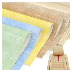 PU Synthetic Leather Nonwoven Embossed 0.9mm Fabrics for Upholstery Steering Wheel Car Seat Covers