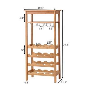 ชั้นวางไวน์ไม้ไผ่แบบตั้งพื้น 42 ขวด 7 ชั้น ชั้นวางโชว์และจัดเก็บ วางบนโต๊ะ เป็นมิตรกับสิ่งแวดล้อม เหมาะสำหรับบ้าน ห้องครัว บาร์ เฟอร์นิเจอร์ - Product Image 2
