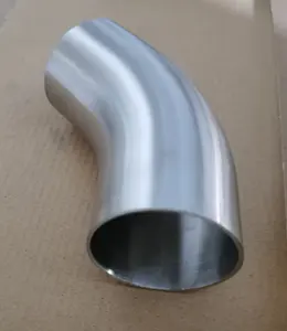 3A stainless steel sanitary pipe fittings 45deg long bend for dairy milk wine equipments