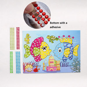 Diy beso <span class=keywords><strong>peces</strong></span> hecho a mano diamante pegatina cristal redondo diamante pintura dibujos animados rompecabezas niño colores imagen libro juguete <span class=keywords><strong>para</strong></span> regalo - Product Image 2