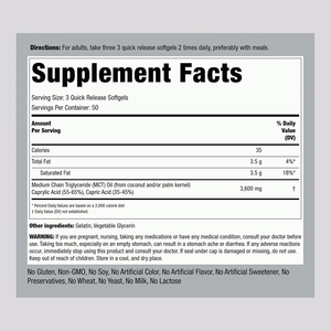 Cápsulas blandas de aceite MCT de marca privada de alta calidad, aptas para dieta cetogénica, promueven la energía y ayudan en el control de peso. - Product Image 2