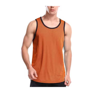 Débardeur de couleur personnalisée pour hommes Vêtements d'été Vêtements décontractés et de salle de sport Prix de vente complet Vêtements de couleur unie respirants et confortables - Product Image 3
