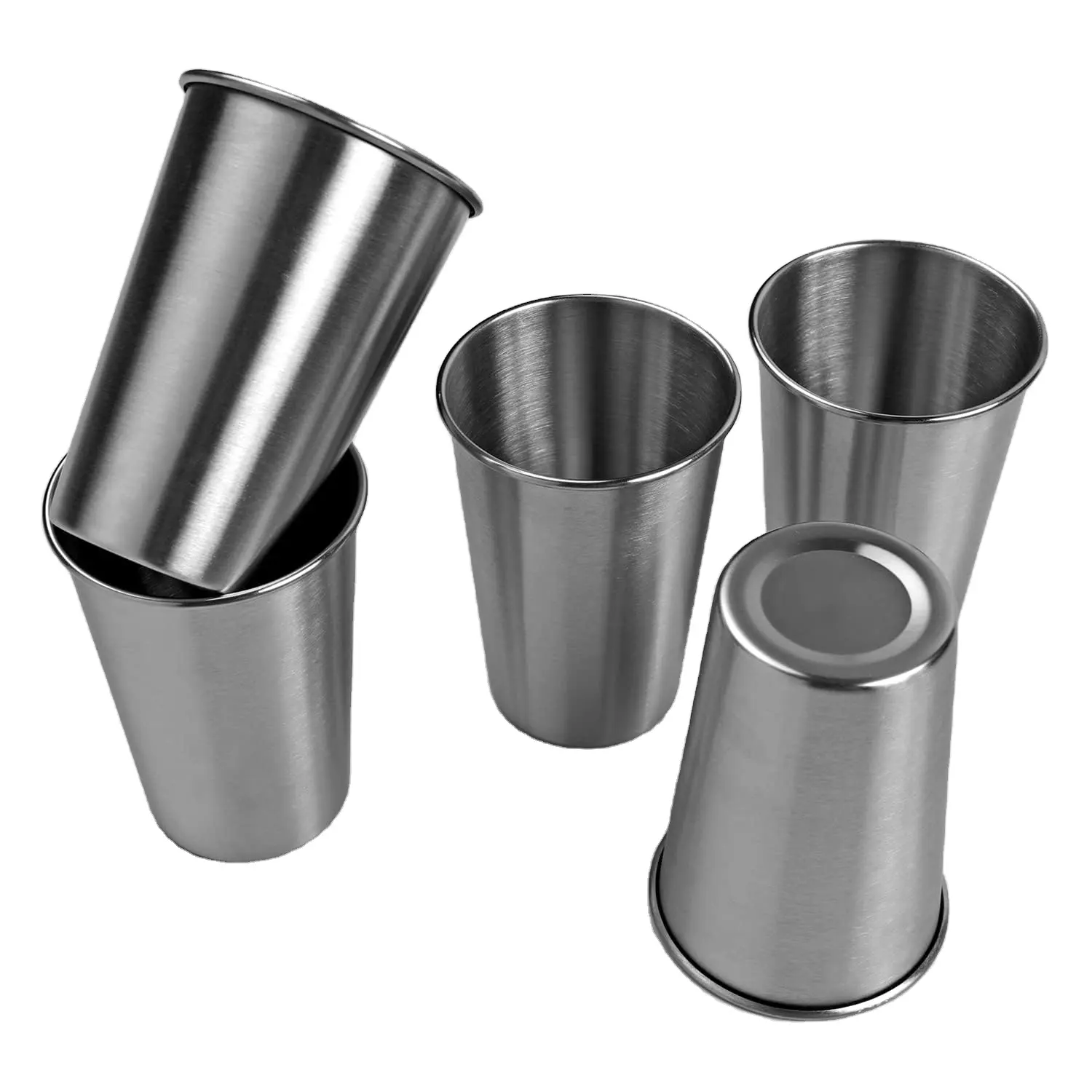 Stainless Steel Cups  Stackable Pint Cup Tumblers For Travel  Healthy Unbreakable and Stackable