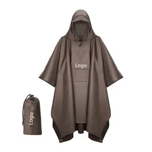 Roupas de chuva para homens e mulheres, casacos de chuva respiráveis à prova d'água com faixa reflexiva atraente, equipamento de chuva durável