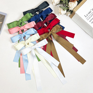 Koreaanse stijl dubbellaagse strik met kristallen lint, handgemaakt voor vrouwen - Product Image 1