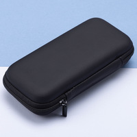 Sac de rangement pour écouteurs Bluetooth et accessoires numériques en EVA noir avec fermeture éclair - 15*7*4 cm - Personnalisable