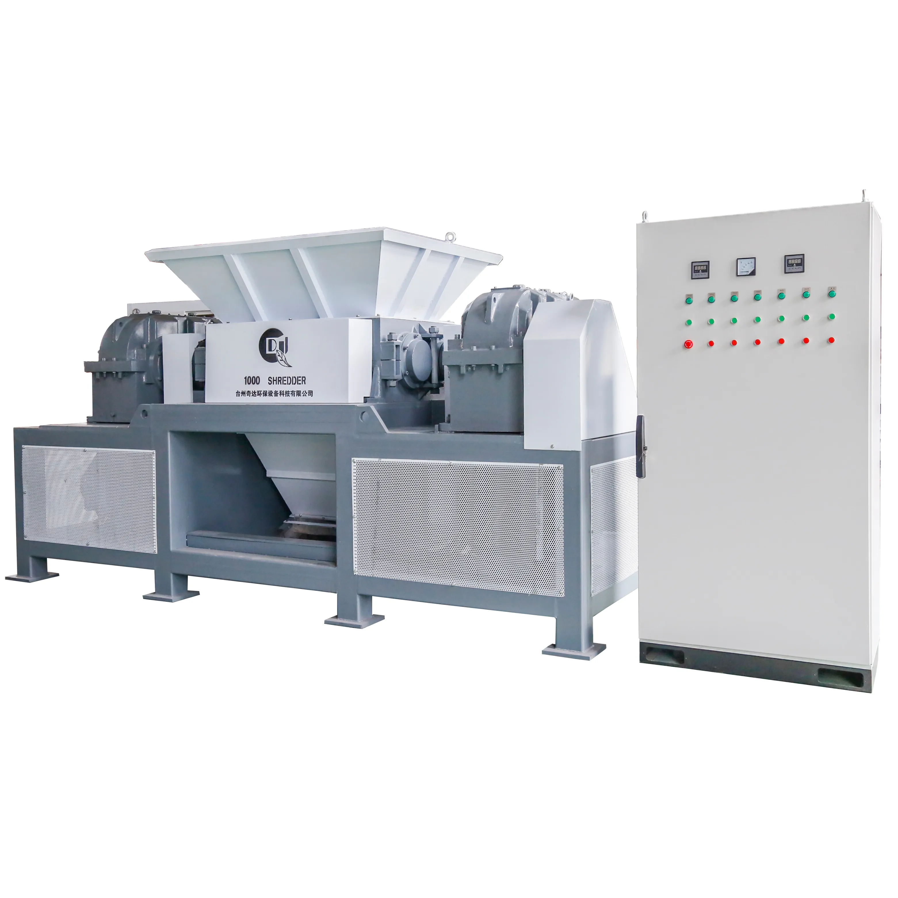 QD-1000 Staal Schroot Recycling Machines Dubbele As Shredder Afvalband Plastic Shredder Machine