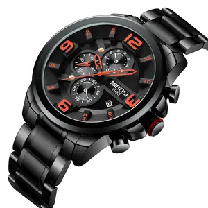 卸売価格-NIBOSI2336メンズ腕時計トップブランド高級クォーツ時計ビッグダイヤルスポーツ防水レロジオMasculino Saat