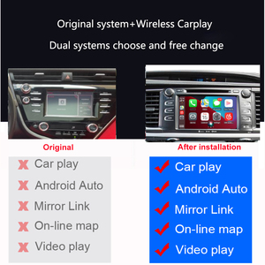 Actualización de pantalla Original para <span class=keywords><strong>TOYOTA</strong></span> RAV4 Corolla Tacoma Camry <span class=keywords><strong>CHR</strong></span> Tundra Highlander Prius Android Auto Wireless <span class=keywords><strong>Carplay</strong></span> Box - Product Image 3