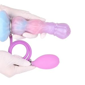 ELKKOST Big Diameter Inflatable <b>Dildo</b> for Anal Vagina Stimulation Inflatable Anal Plug Silicone Soft Anal <b>Dildo</b> for Men Women - Product Image 1