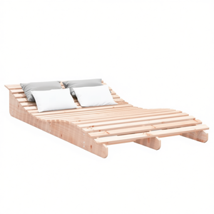 Tumbona de Madera Maciza Douglas, Tumbona Grande para Patio Exterior, Diseño Moderno Minimalista, Patas Cónicas, Inclinación Manual - Product Image 1