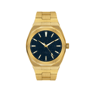 Montre à quartz pour homme, or rose, cadran <span class=keywords><strong>Star</strong></span> <span class=keywords><strong>Dust</strong></span> et pierre de grès bleue, bracelet en acier inoxydable, mode sport, 20 mm, haute qualité - Product Image 2