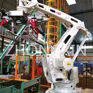 Robot Palletizer otomatis, Palletizer Robot otomatis kelas atas kualitas bagus populer untuk tas kemasan garis ubin penjualan panas