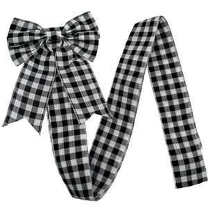 Gordon nastro grande nero rosso fiocco di natale <span class=keywords><strong>con</strong></span> nastro magico cucito <span class=keywords><strong>porta</strong></span> fiocco - Product Image 2