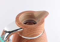 Carafe isotherme fiable en verre rose 1L pour café arabe, théière thermique avec poignée plaquée or, décoration de table Ramadan Iftar