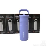 Bouteille d'eau isotherme en acier inoxydable 304/201 de 500 ml, style célébrité, avec affichage de la température, performance thermique 24-36 heures