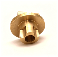 Custom CNC Turned Brass Coupling Insert, Special-Shaped Flange Brass Connector for Mechanical Transmission