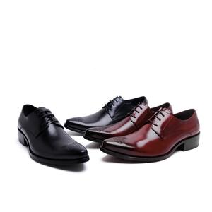 Chaussures Oxford en cuir de vachette durable à bout pointu, imperméables, avec semelle antidérapante et soutien de la voûte plantaire - Chaussures de ville pour hommes - Product Image 6