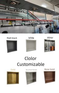 Étagères de salle de bain en acier inoxydable blanc <span class=keywords><strong>mat</strong></span> 2025, niche de <span class=keywords><strong>douche</strong></span> sans carrelage - Product Image 3