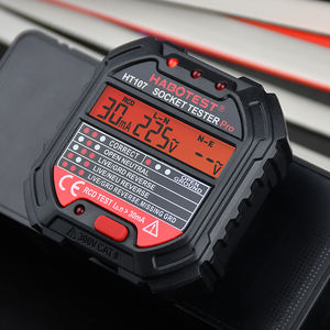 Habotest เครื่องทดสอบซ็อกเก็ต HT107ตัวทดสอบแรงดันไฟฟ้า RCD เครื่องตรวจจับซ็อกเก็ต30mA UK ปลั๊กกราวด์เป็นศูนย์สายขั้วตรวจสอบเฟส - Product Image 3