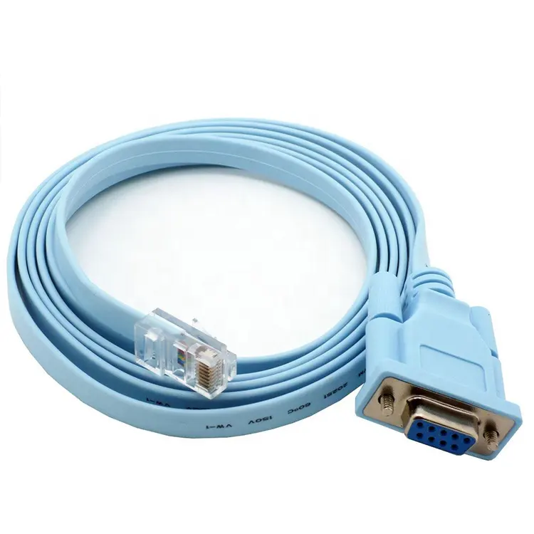 Cavo piatto adattatore Ethernet da 1.5M RS232 DB9 a RJ45 8 p8c per rete Router Console