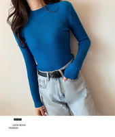 Suéter Casual de Invierno para Mujer, Cuello Redondo, Manga Larga, 100% Acrílico, Antipilling, Transpirable