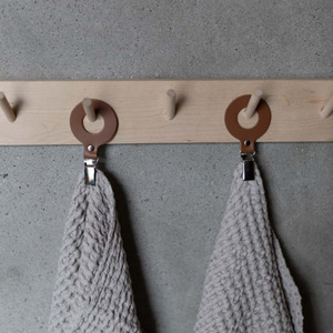 Cross-border bathroom towel <b>clips</b>, PU leather kitchen and bathroom towel hanging hooks, creative storage <b>clips</b>, windproof <b>clips</b>. - Product Image 1