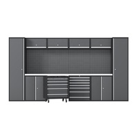 Armoire de rangement pour outils en acier laminé à froid murale avec établi robuste
