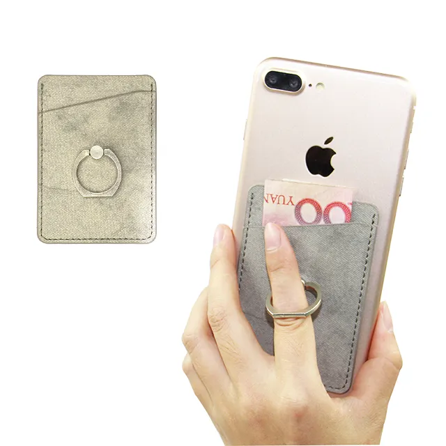 Silicone Smart Wallet Mobile Cell Phone Credit Adhesive Card Holder 3m Sticker Pouch for Phones