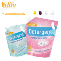 Sacs de Recharge Personnalisés avec Bec Verseur pour Lessive en Poudre, Savon Liquide Vaisselle, 500 ml 1 L, Emballage Souple pour Détergent