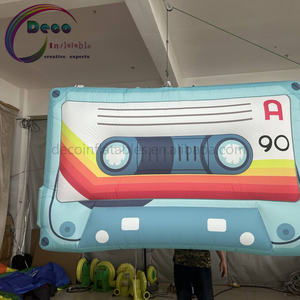 เทปคาสเซ็ตแขวนสีเขียวประดับแบบเป่าลมดีไซน์ใหม่สำหรับงานเทศกาลดนตรีการตกแต่งเวที - Product Image 4