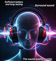 Audífonos LDON F09 Over-Ear con Cancelación Activa de Ruido (ANC), BT 5.5, Baja Latencia para Juegos, AAC, Diseño Metálico, Estéreo
