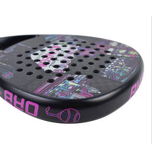 Raquette de tennis professionnelle en fibre de carbone OEM Premium d'usine Matériau EVA Personnalisé 3k 12k 18k Padel - Product Image 3