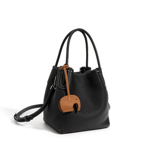 Bolso de Mano de Cuero Genuino para Mujer, Estilo Simple, Cierre de Hebilla, Ligero y Duradero, Dos Correas - Product Image 3