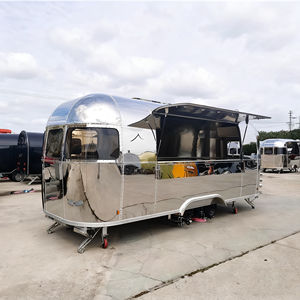 Chariot de restauration mobile en acier inoxydable commercial pour hot-dogs, glaces et restauration rapide avec 4 roues - Product Image 1