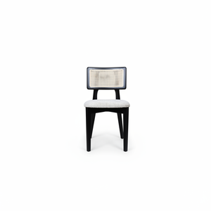 Elegant Wooden <b>Chair</b> with Cane <b>Back</b> and Soft Seat - Product Image 2