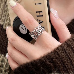 S925 Sterling Silver Women's <b>Ring</b> Geometric Adjustable <b>Open</b> Design Everyday Wear - Product Image 1
