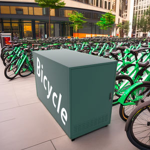 خزانة دراجات خارجية مخصصة من الفولاذ SGCC مقاومة للماء مطلية بالبودرة بسمك 1.5 مم مخزن دراجات مينجواي BK91912 - Product Image 3