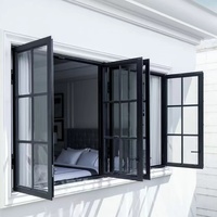 Fenêtres à battants en verre trempé pour maison résidentielle, profilés en aluminium Fenglu, marque chinoise parmi les 3 principales, certifiés NFRC, double vitrage